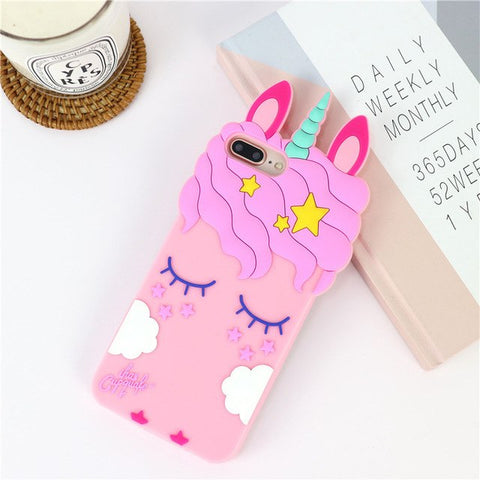 3D Pink Unicorn For iPhone and Samsung