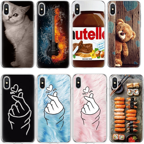 Heart Print TPU Case For iPhone and Samsung Galaxy